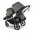 Bugaboo Kangaroo tandem pram black base, forest green fabrics, forest green sun canopy - Thumbnail Slide 12 of 12