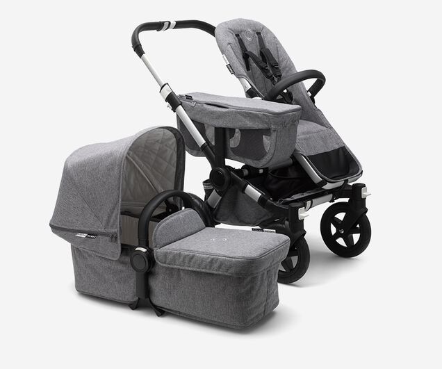 Refurbished Bugaboo Donkey2 Classic mono complete US ALU/GREY MELANGE - Main Image Slide 7 of 7