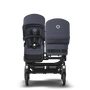 Bugaboo Donkey 5 Duo bassinet and seat stroller graphite base, stormy blue fabrics, stormy blue sun canopy - Thumbnail Modal Image Slide 2 of 12