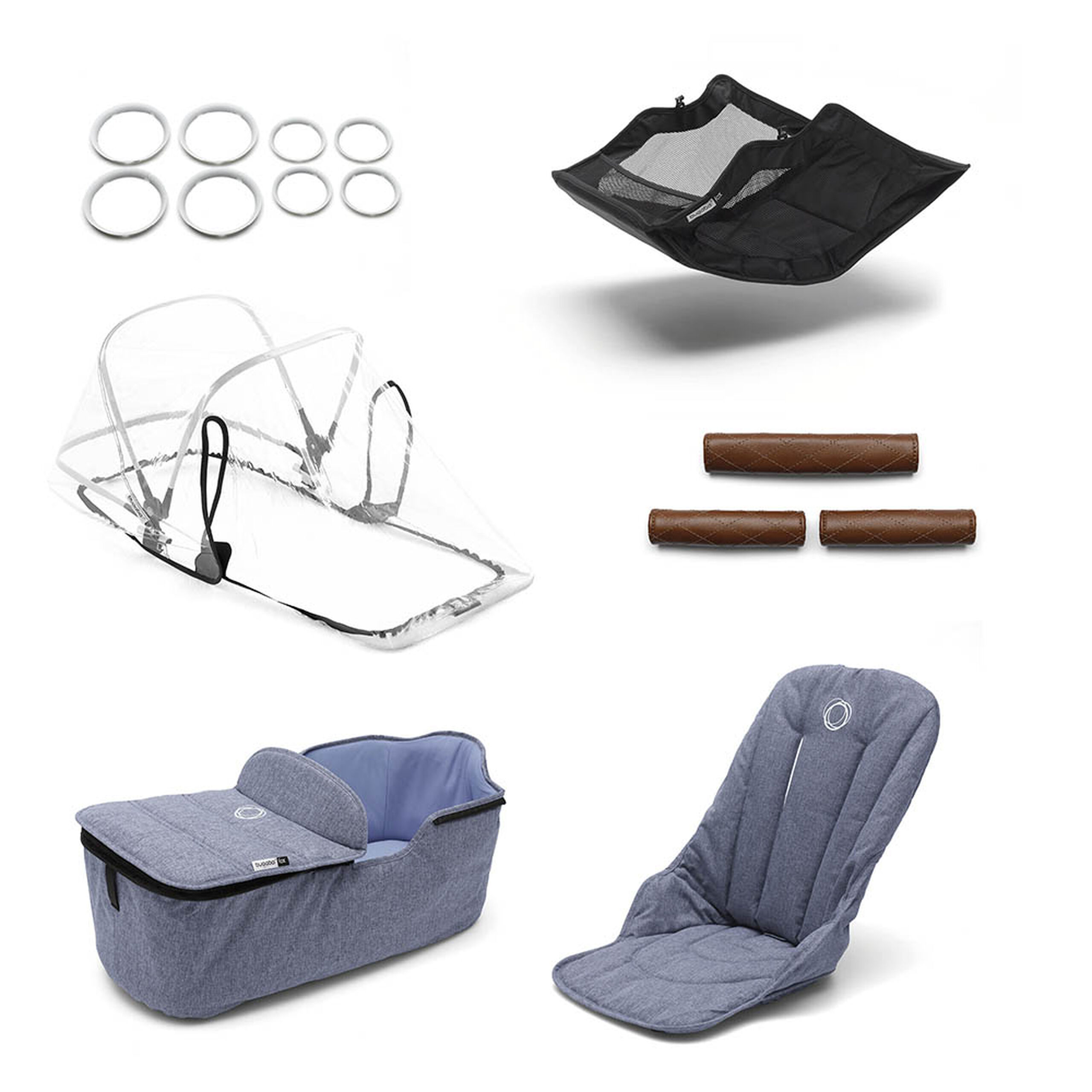 Bugaboo Fox style set UK BLUE MELANGE - Thumbnail Slide 1 of 1