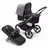 Bugaboo Fox 5 carrycot and seat pushchair with graphite chassis, midnight black fabrics and grey melange sun canopy. - Thumbnail Slide 1 of 13
