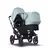 Bugaboo Donkey 3 Duo seat and bassinet stroller vapor blue sun canopy, black fabrics, black base - Thumbnail Slide 1 of 5