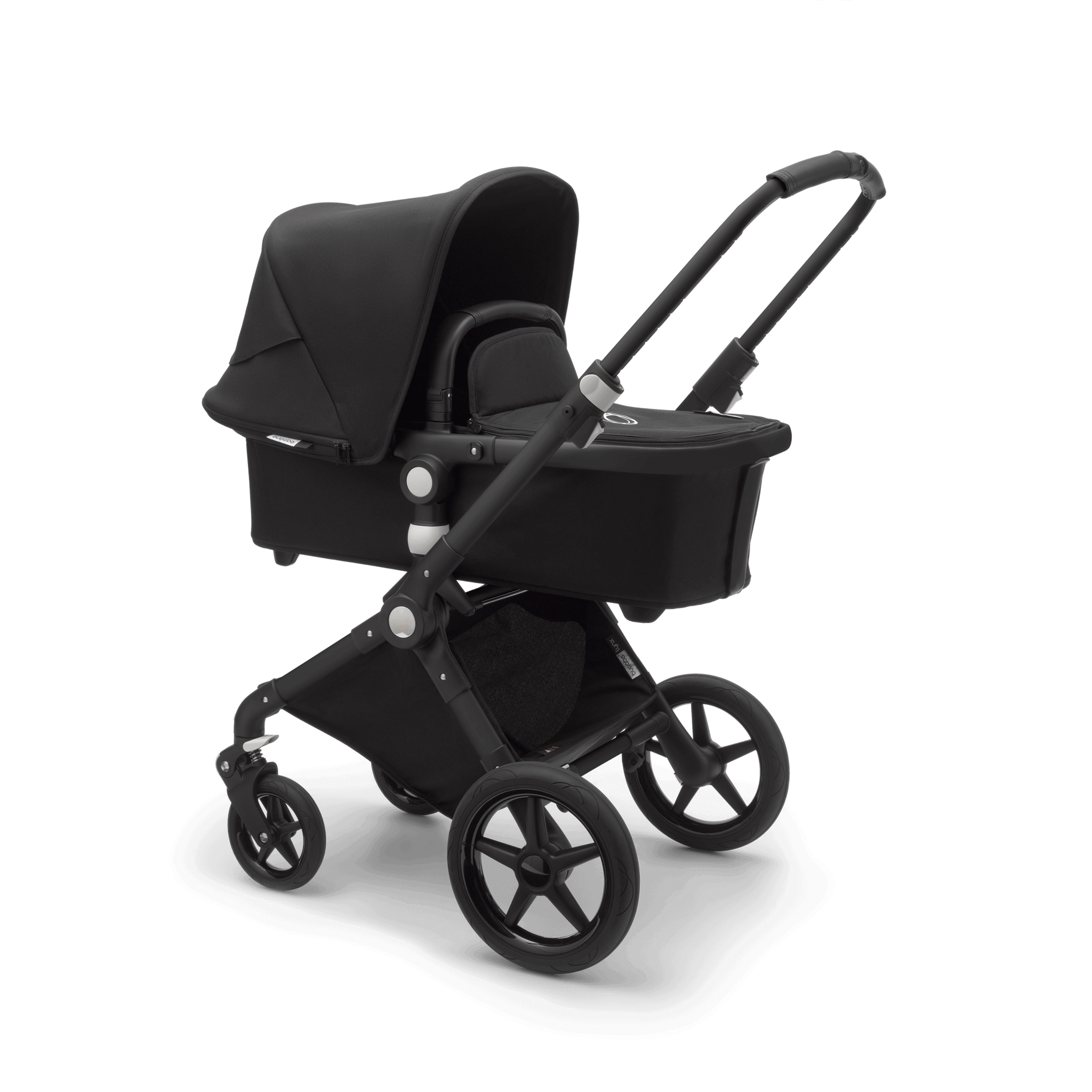 Bugaboo Lynx bassinet and seat stroller black sun canopy, black fabrics, black base - Thumbnail Slide 1 of 5