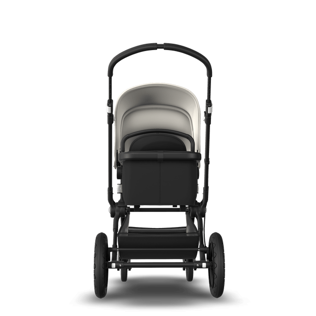 Bugaboo Cameleon 3 Plus seat and bassinet stroller fresh white sun canopy, black fabrics, black base