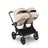 Bugaboo Donkey 5 twin stroller black base, desert taupe fabrics, desert taupe sun canopy - Thumbnail Slide 4 of 12