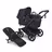 Bugaboo Donkey 6 2-in-1  stroller black base, deep indigo fabrics, deep indigo sun canopy  - Thumbnail Slide 1 of 8