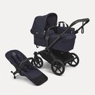 Bugaboo Donkey 6 2-in-1  stroller black base, deep indigo fabrics, deep indigo sun canopy