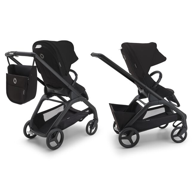 The Bugaboo Dragonfly's rear pocket with multiple placements: on the handlebar or behind the underseat basket. - Main Image Slide 9 of 18