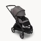 Bugaboo Dragonfly seat pram black base, grey melange  fabrics, grey melange  sun canopy