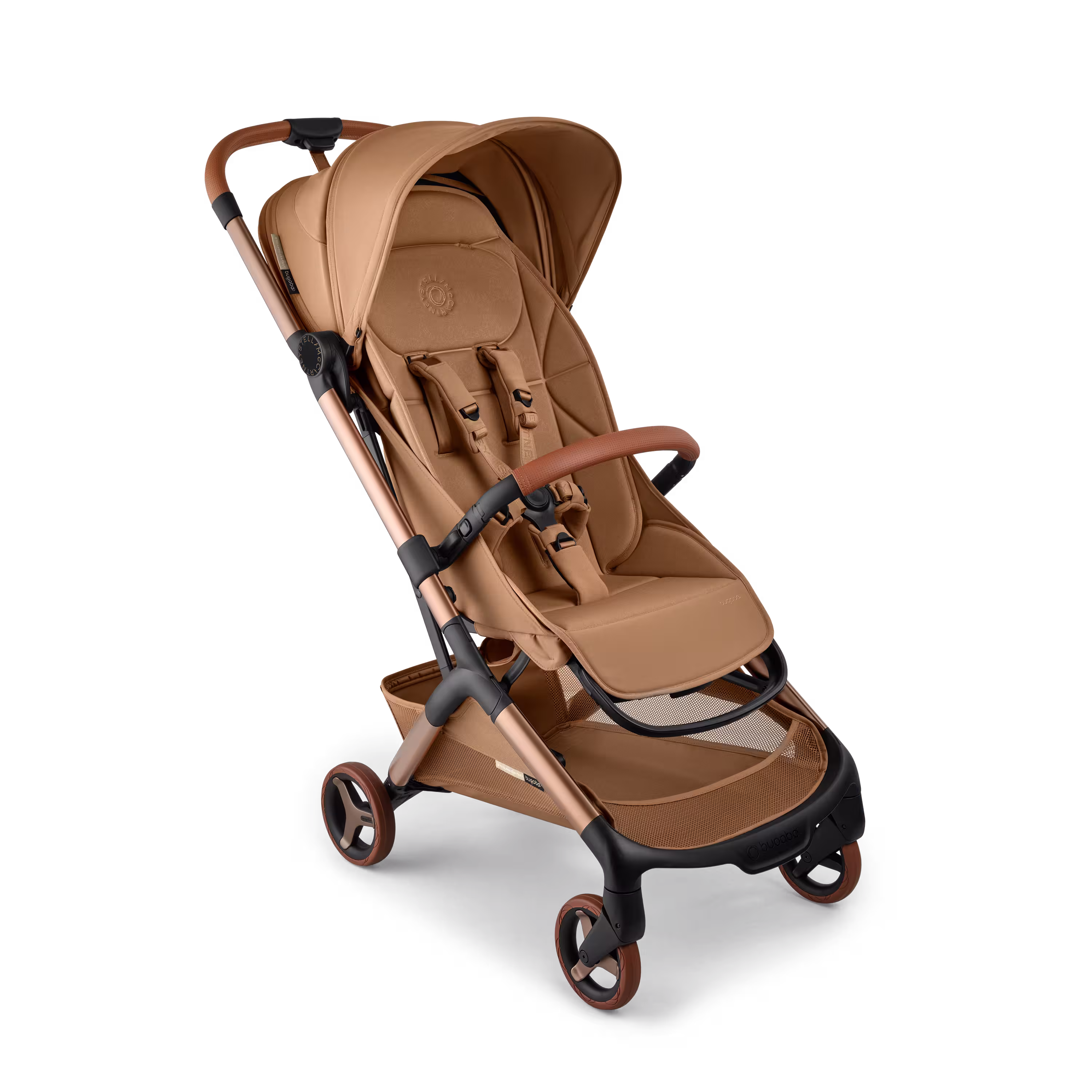 Bugaboo x Stella McCartney Butterfly 2 travel pushchair tobacco brown base, tobacco brown fabrics, tobacco brown sun canopy - Main Modal Image Slide 1 of 11
