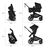 Folded dimensions of the Bugaboo Kangaroo stroller: With the bassinet: 121 x 74 cm. With the seat: 95 x 68 cm. In-use dimensions of the Bugaboo Kangaroo stroller: With the bassinet: 119 x 120 cm. With the seat: 114 x 120 cm. - Thumbnail Slide 13 of 18