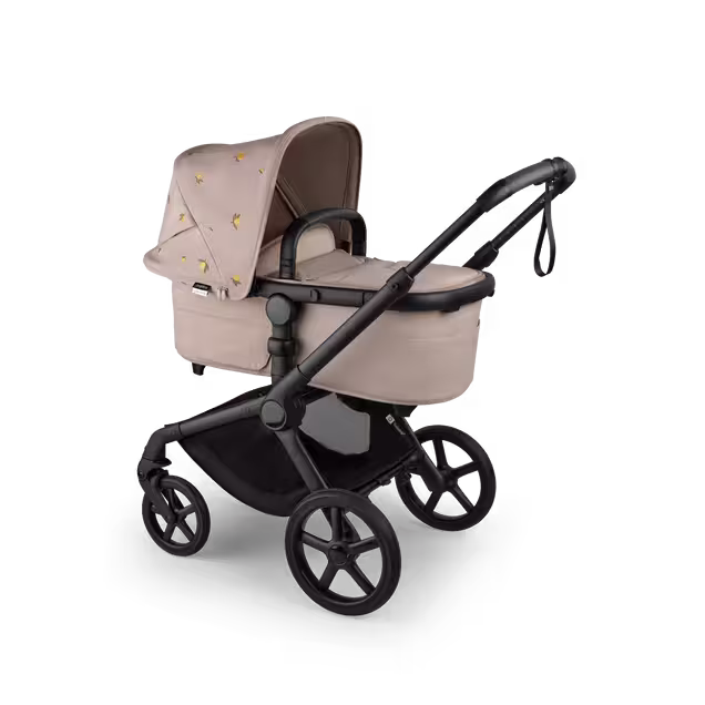 Bugaboo x Konges SlØjd limited edition Fox 5 Renew 2-in-1 stroller black base, desert taupe melange fabrics, desert taupe melange sun canopy - Main Image Slide 2 van 12