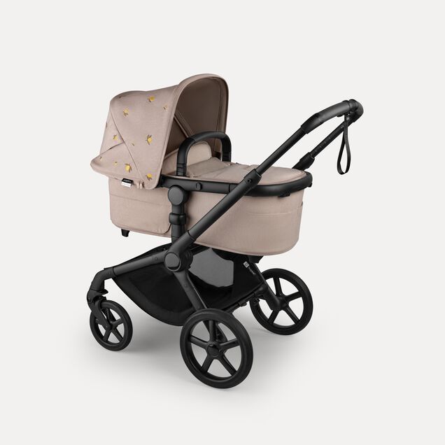 Bugaboo x Konges SlØjd limited edition Fox 5 Renew 2-in-1 stroller black base, desert taupe melange fabrics, desert taupe melange sun canopy - Main Image Slide 2 van 12