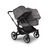 Bugaboo Donkey 5 Duo double stroller graphite base, grey mélange fabrics, grey mélange sun canopy - Thumbnail Slide 1 of 11