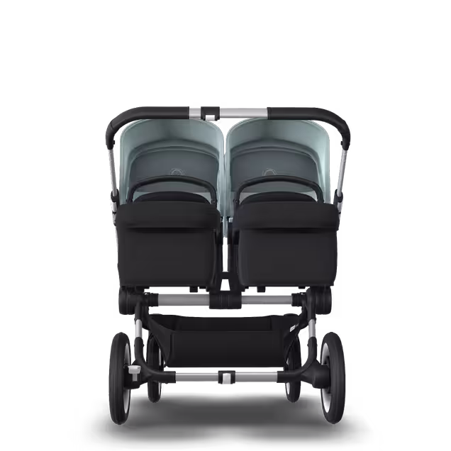 Bugaboo Donkey 3 Twin seat and bassinet stroller vapor blue sun canopy, black fabrics, aluminium base - Main Image Slide 3 of 9