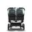 Bugaboo Donkey 3 Twin seat and bassinet stroller vapor blue sun canopy, black fabrics, aluminium base - Thumbnail Slide 3 van 9