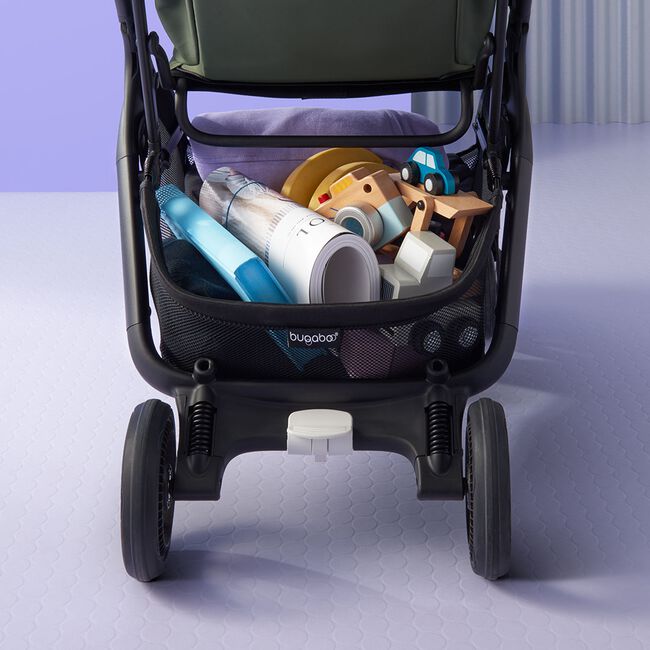 Bugaboo Butterfly seat stroller black base, stormy blue fabrics, stormy blue sun canopy - Main Image Slide 7 of 15