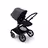Bugaboo Fox 3 bassinet and seat stroller black base, midnight black fabrics, stormy blue sun canopy - Thumbnail Slide 6 van 7