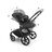 Refurbished Bugaboo Fox 5 bassinet and seat stroller black base, midnight black fabrics, grey melange sun canopy test - Thumbnail Slide 4 of 9