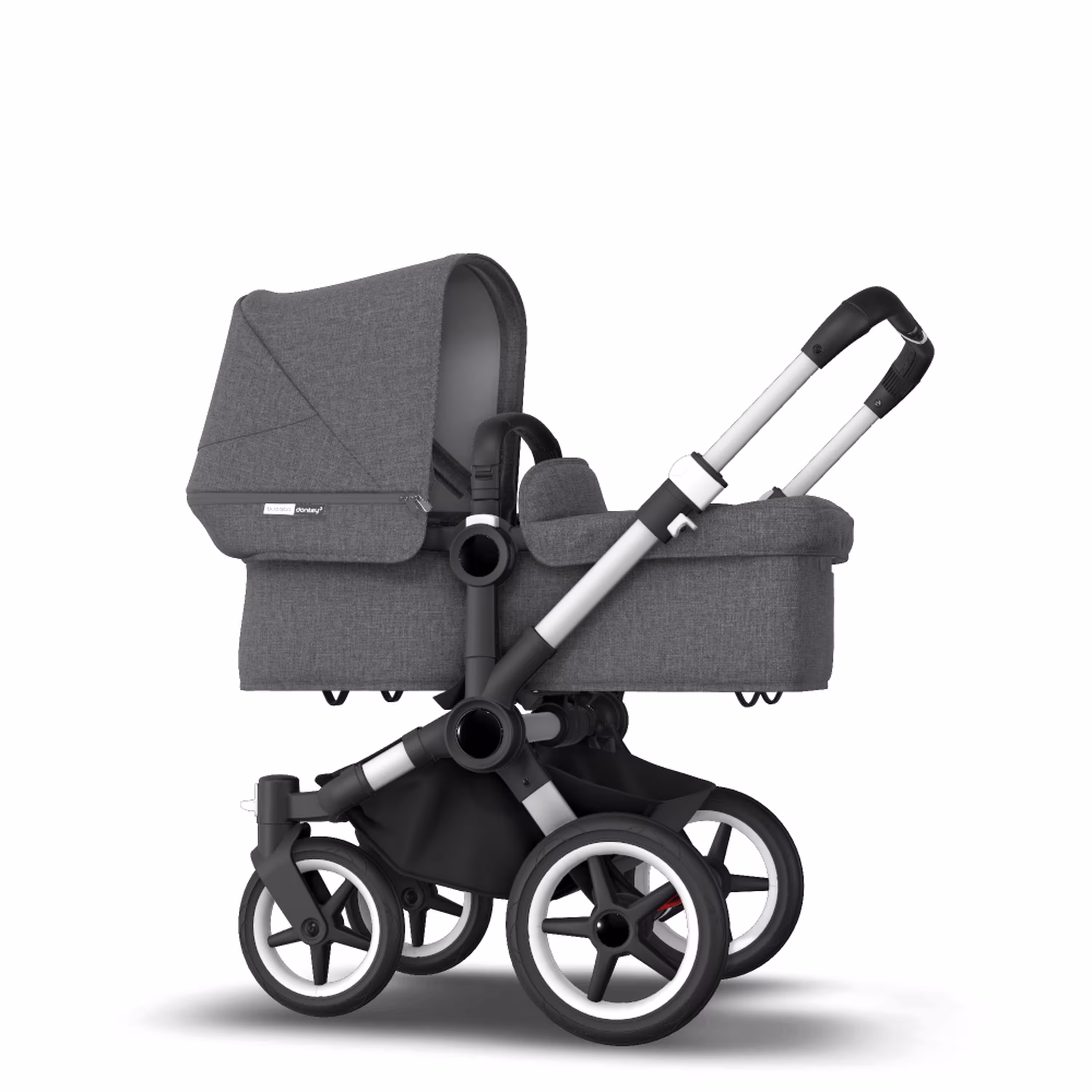 AU - Bugaboo Donkey 3 Mono Seat and Bassinet Stroller Grey Melange, Aluminum chassis - Main Modal Image Slide 2 of 6