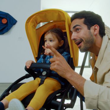 PP Bugaboo Bee 6 seat stroller grey melange sun canopy, grey melange fabrics, aluminium base - view 2