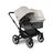 Bugaboo Donkey 5 Duo double stroller graphite base, grey mélange fabrics, misty white sun canopy - Thumbnail Slide 1 of 11