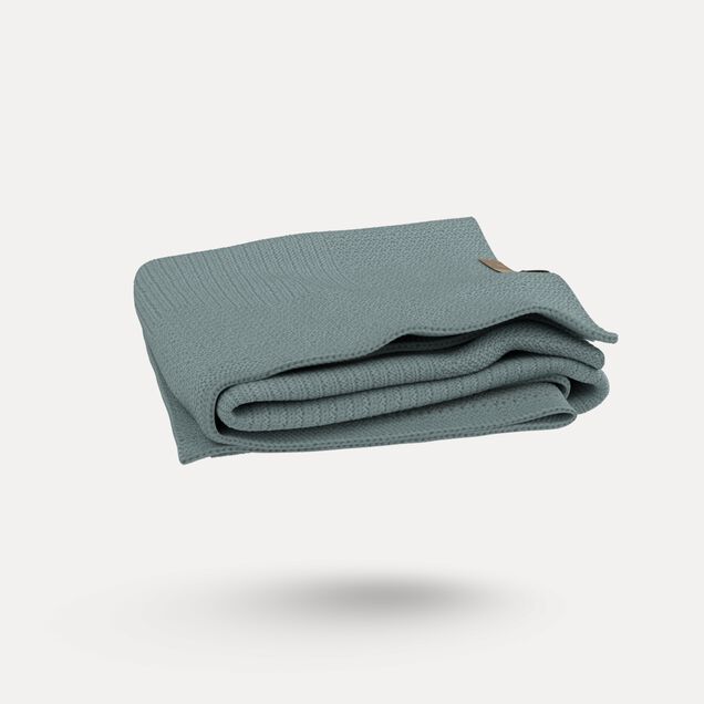 Bugaboo Soft Wool Blanket PETROL BLUE MELANGE - Main Image Slide 4 of 8