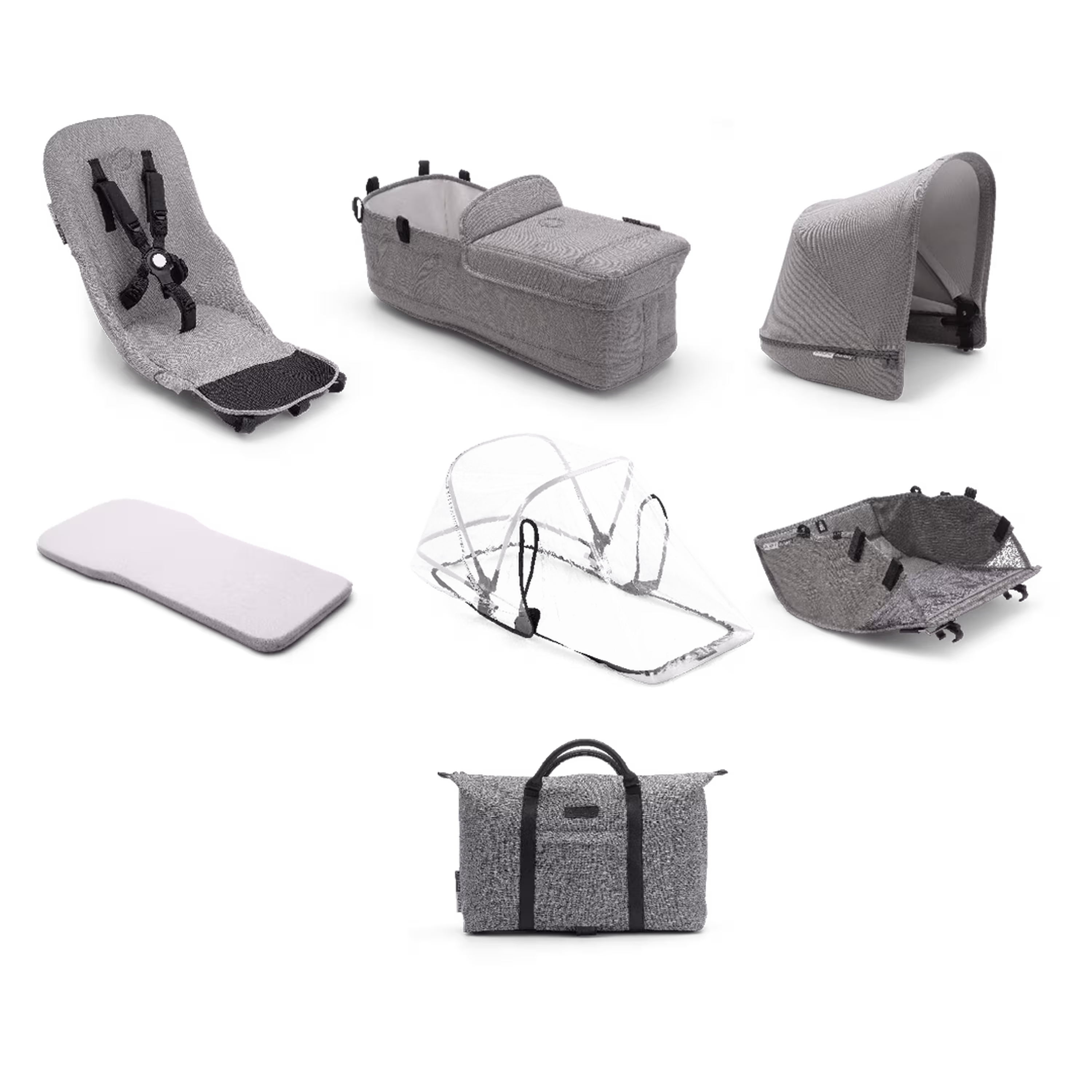 Bugaboo Donkey2 Mineral style set complete AU LIGHT GREY - Main Modal Image Slide 1 of 1