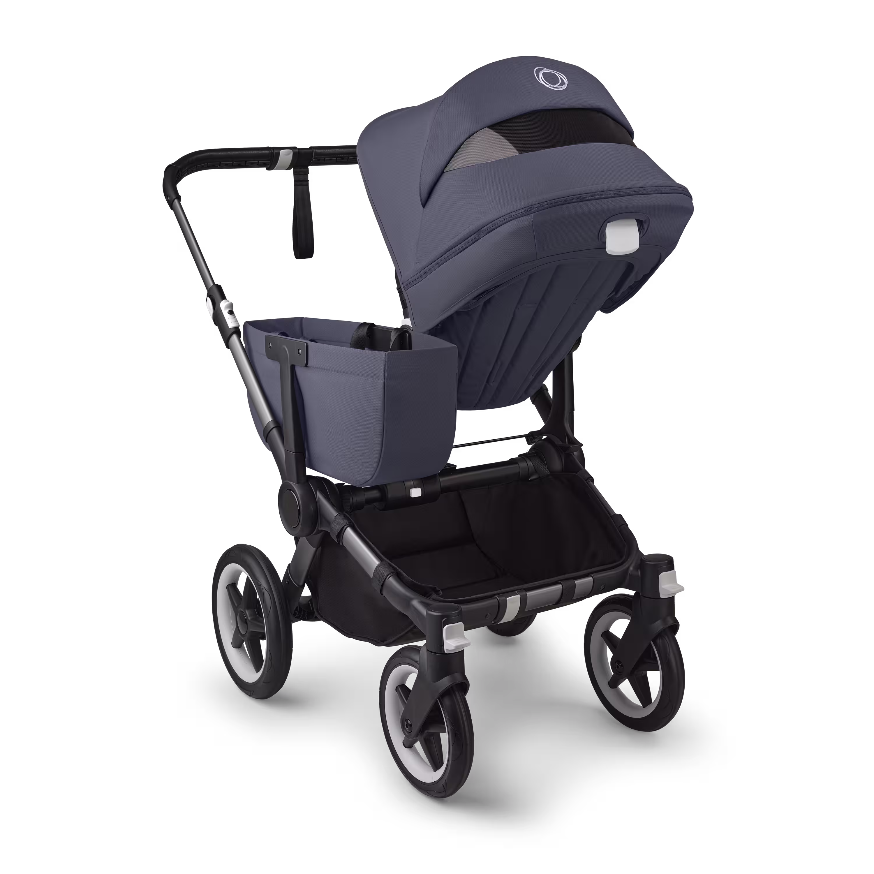 Bugaboo Donkey 5 Mono 2-in-1 stroller graphite base, stormy blue fabrics, stormy blue sun canopy - Main Modal Image Slide 4 of 12