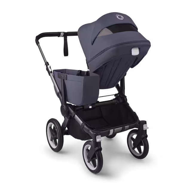 Bugaboo Donkey 5 Mono 2-in-1 stroller graphite base, stormy blue fabrics, stormy blue sun canopy - Main Image Slide 4 of 12