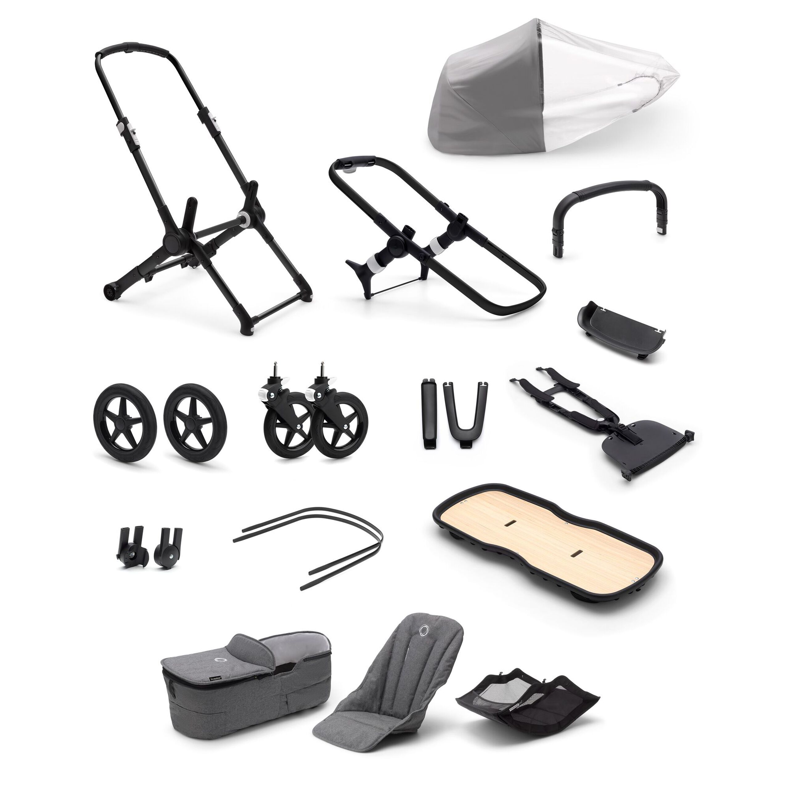 Bugaboo Fox 3 base ASIA BLACK/GREY MELANGE - Thumbnail Slide 1 of 1