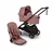 Bugaboo Dragonfly Plus 2-in-1 stroller black base, dusty pink fabrics, dusty pink sun canopy  - Thumbnail Slide 1 of 11