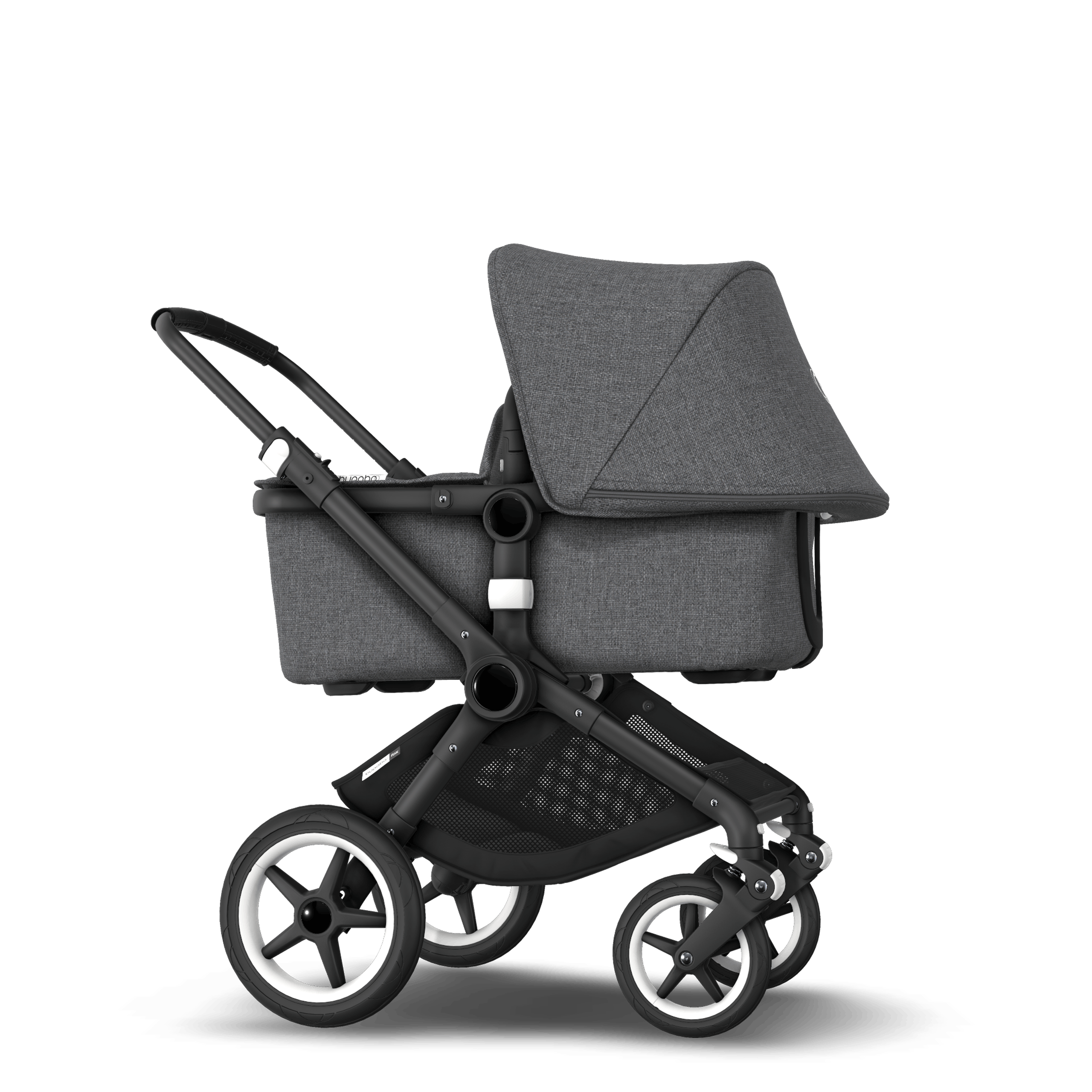 Refurbished Bugaboo Fox complete BLACK/GREY MELANGE-GREY MELANGE - Thumbnail Slide 4 van 6