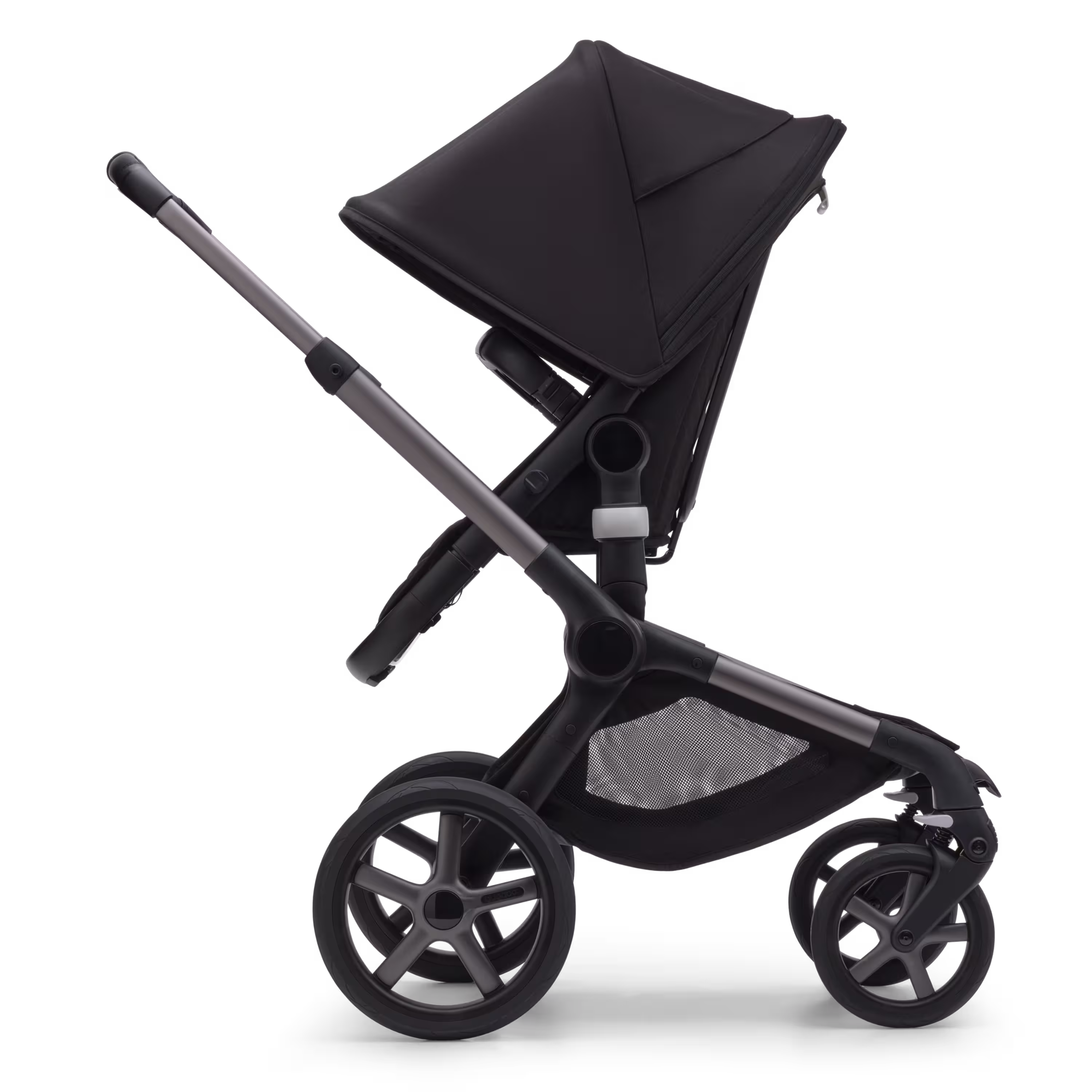 Bugaboo Fox 5 2-in-1 stroller graphite base, midnight black fabrics, midnight black sun canopy - Main Modal Image Slide 3 of 12