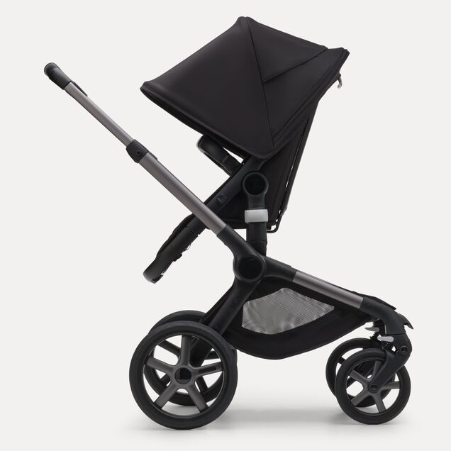 Bugaboo Fox 5 2-in-1 stroller graphite base, midnight black fabrics, midnight black sun canopy - Main Image Slide 3 of 12