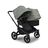 Bugaboo Donkey 5 Duo double stroller black base, midnight black fabrics, forest green sun canopy - Thumbnail Slide 1 of 11