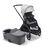 Refurbished Bugaboo Dragonfly bassinet and seat stroller black base, grey melange fabrics, misty white sun canopy - Thumbnail Slide 2 of 2