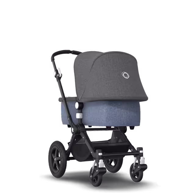 Bugaboo Cameleon3 Plus grey melange sun canopy, blue melange fabrics, black base - Main Image Slide 1 of 6