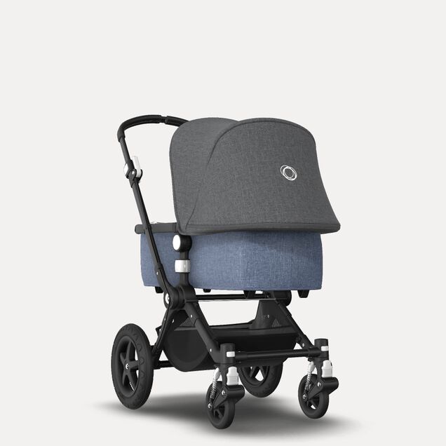 Bugaboo Cameleon3 Plus grey melange sun canopy, blue melange fabrics, black base - Main Image Slide 1 of 6