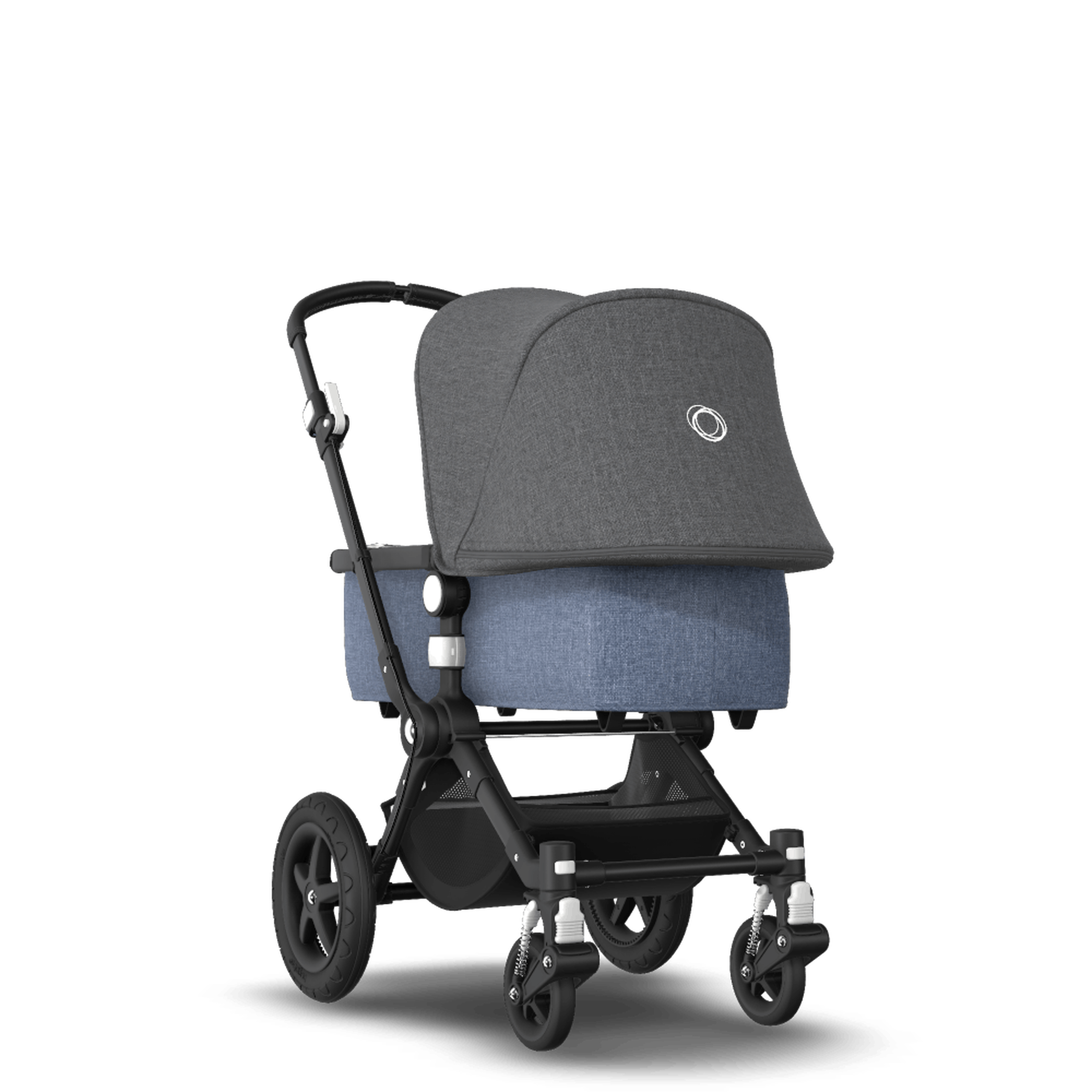 Bugaboo Cameleon3 Plus grey melange sun canopy, blue melange fabrics, black base - Thumbnail Slide 1 of 6
