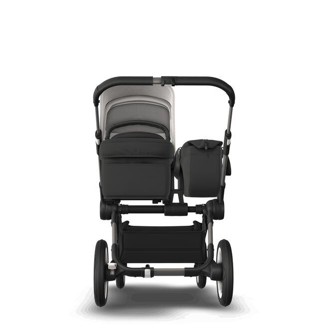 Bugaboo Donkey 5 Mono bassinet and seat stroller graphite base, midnight black fabrics, misty white sun canopy