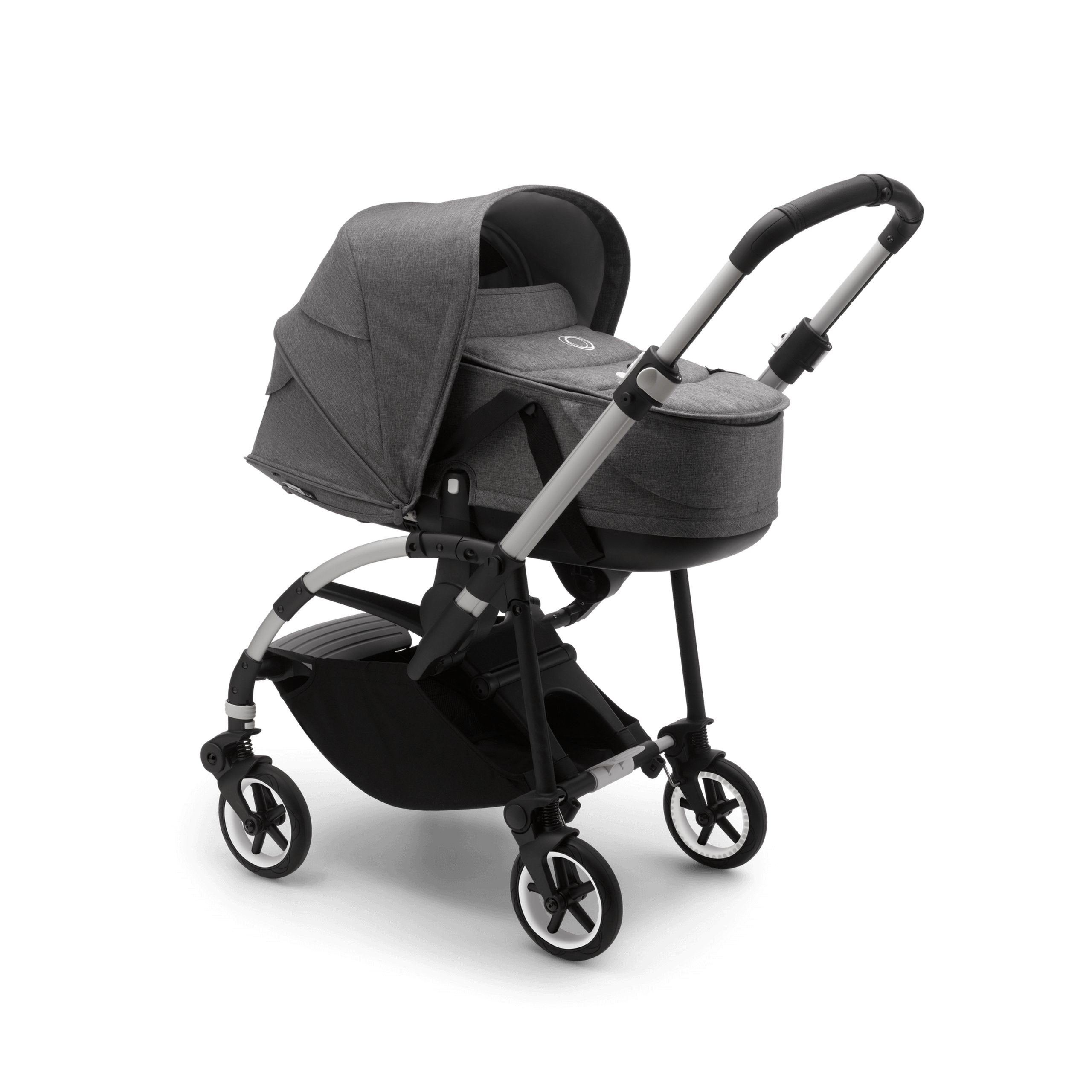 Bugaboo Bee 6 seat and bassinet stroller Grey Melange sun canopy