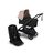 Bugaboo x Konges SlØjd limited edition Dragonfly bassinet and seat stroller black base, midnight black fabrics, desert taupe melange sun canopy - Thumbnail Slide 1 of 16