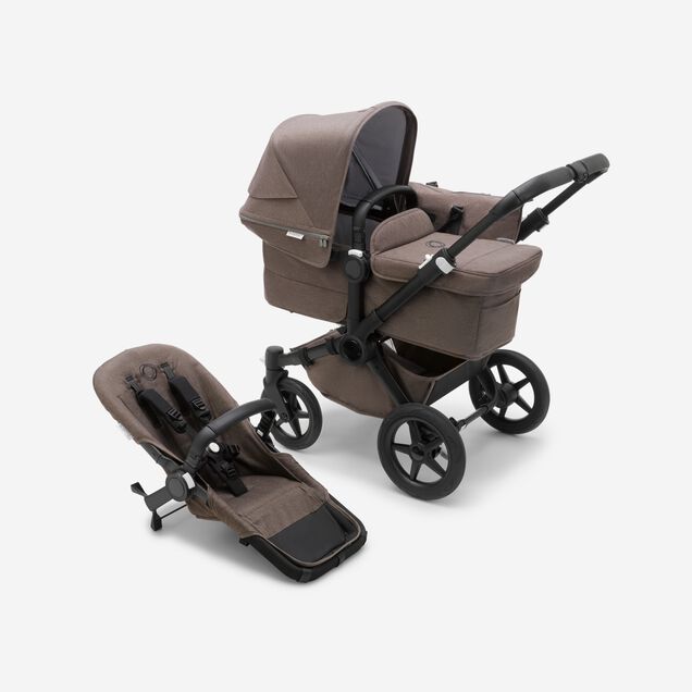 Refurbished Bugaboo Donkey 5 Mineral Mono complete BLACK/TAUPE - Main Image Slide 1 of 5
