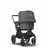 Fox 2 Seat and Bassinet Stroller Grey Melange sun canopy, Grey Melange style set, Black chassis - Thumbnail Slide 1 of 6