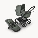 Bugaboo Fox 5 Renew 2-in-1 stroller black base, forest green fabrics, forest green sun canopy