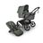 Bugaboo Fox 5 Renew 2-in-1 stroller black base, forest green fabrics, forest green sun canopy - Thumbnail Slide 1 of 11
