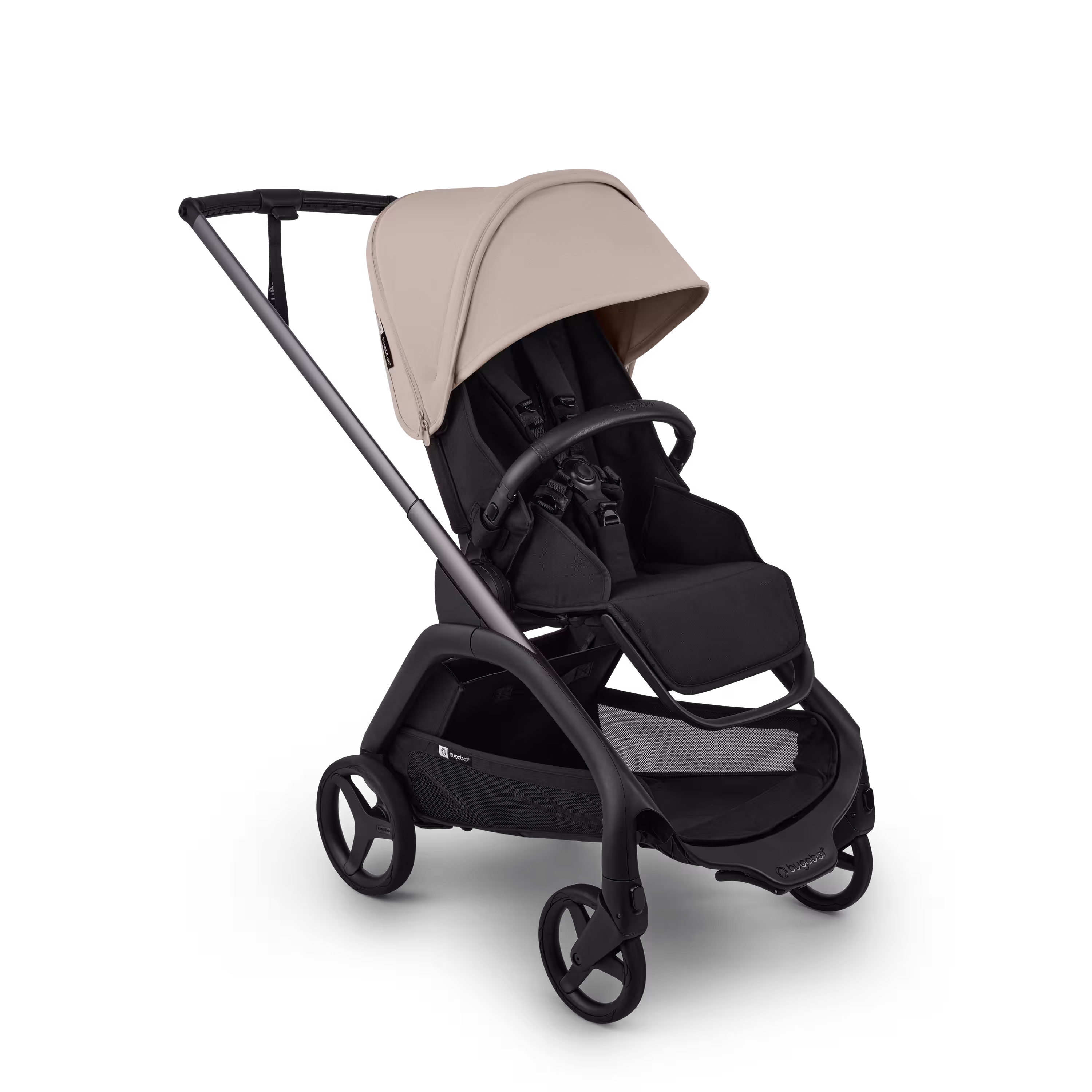 Bugaboo Dragonfly Plus seat stroller graphite base, heritage black fabrics, desert taupe sun canopy - Main Modal Image Slide 1 of 11