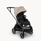 Bugaboo Dragonfly Plus seat stroller graphite base, heritage black fabrics, desert taupe sun canopy