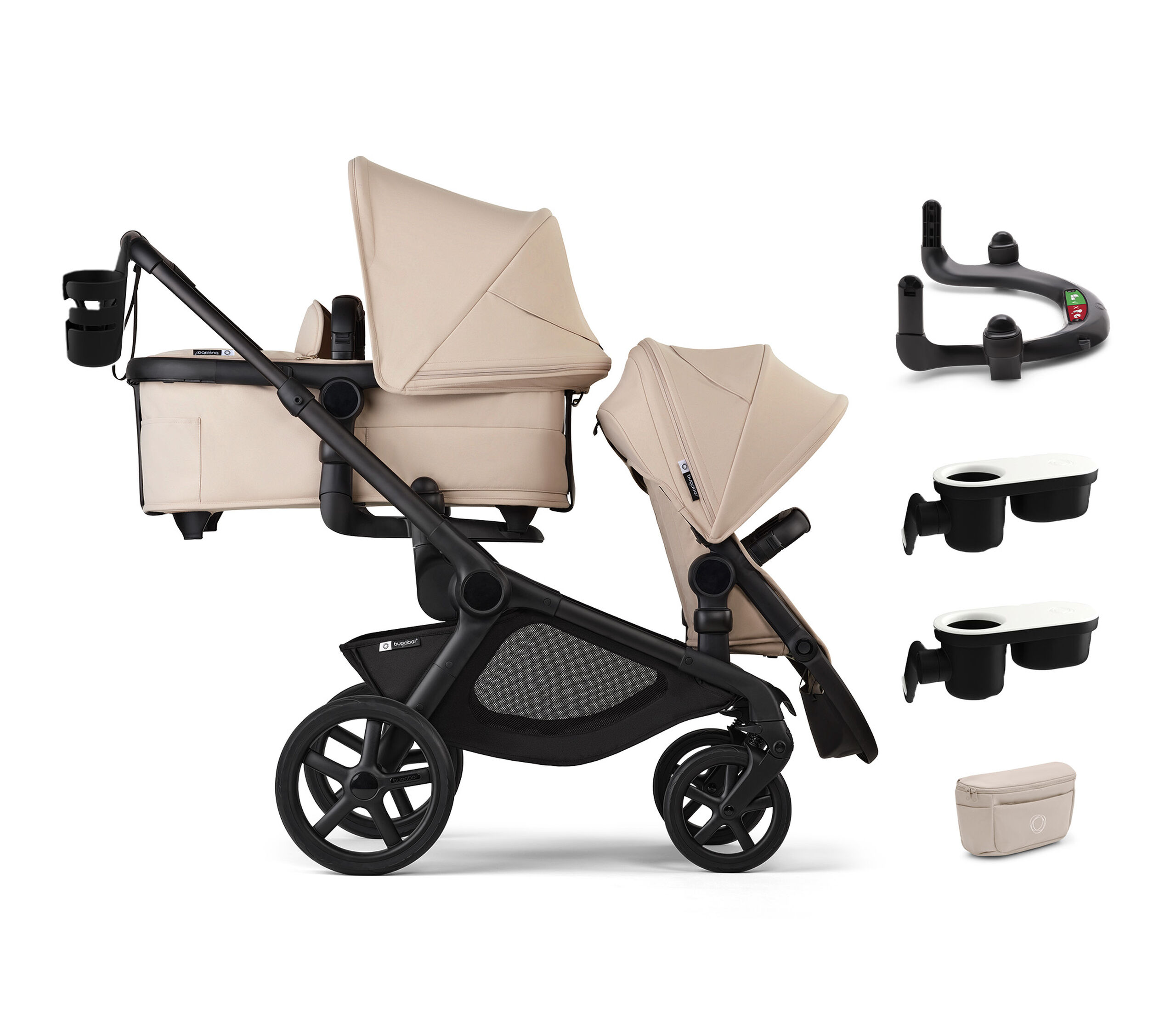 Bugaboo Kangaroo 2-in-1 double stroller Essentials Bundle - Thumbnail Slide 1 of 6